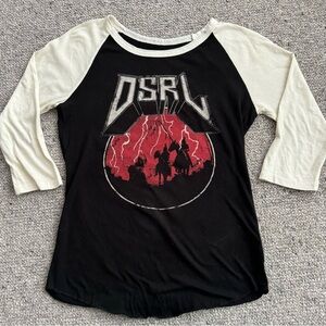 Denim & Supply Ralph Lauren Black and Cream Tee